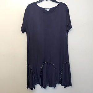 Bar III Studded Flounce-hem Dress